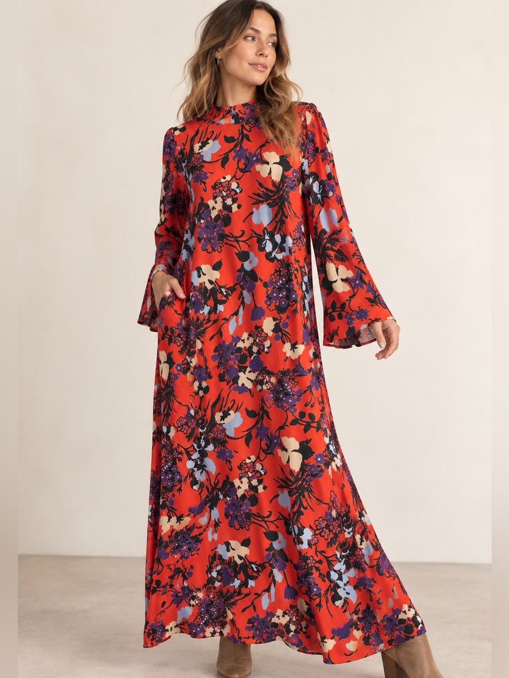 Anthropologie Porridge Angelique Floral Maxi Dress Large Boho